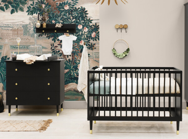 Cloë 2-part nursery Matt Black