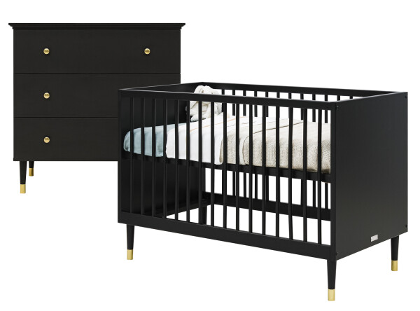 Cloë 2-part nursery Matt Black