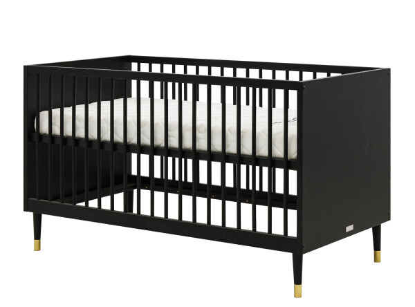 Cloë 2 piece nursery furniture set with bench bed Matt Black