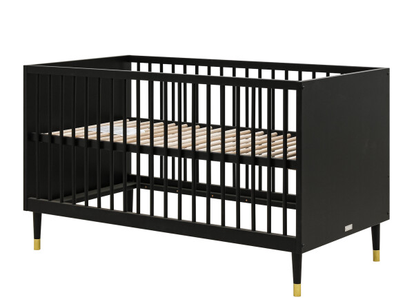 Cloë 2 piece nursery furniture set with bench bed Matt Black