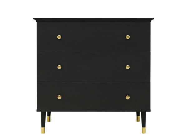 Cloë 2 piece nursery furniture set with bench bed Matt Black