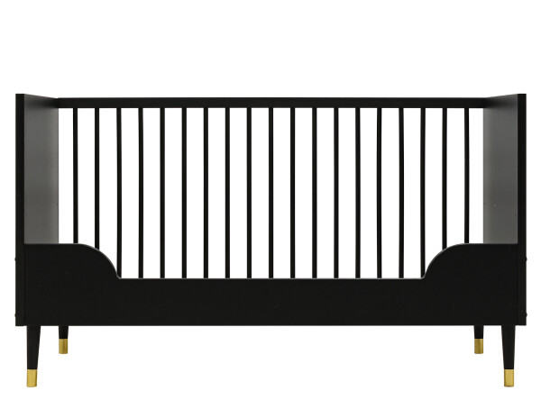 Cloë 3 piece nursery furniture set with bench bed Matt Black