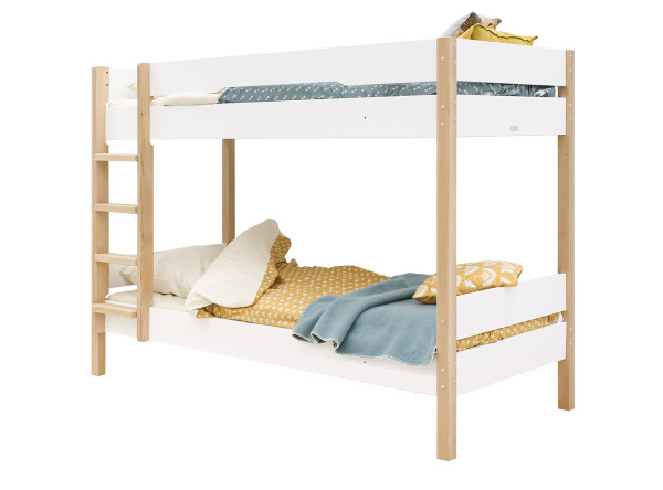 Bunkbed 90x200 Lucas White/Natural