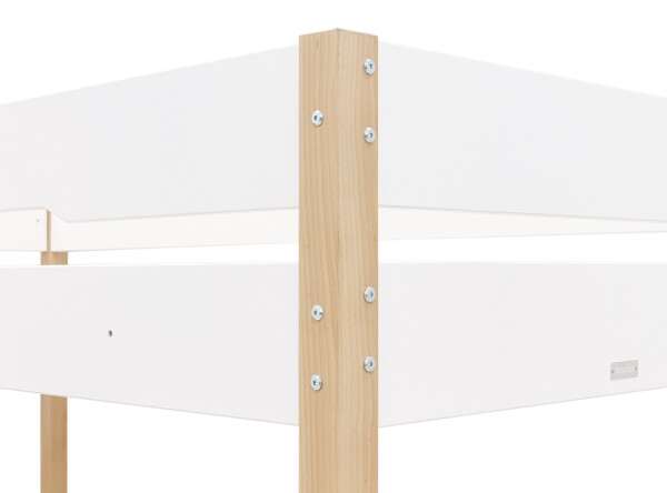 Bunkbed 90x200 Lucas White/Natural