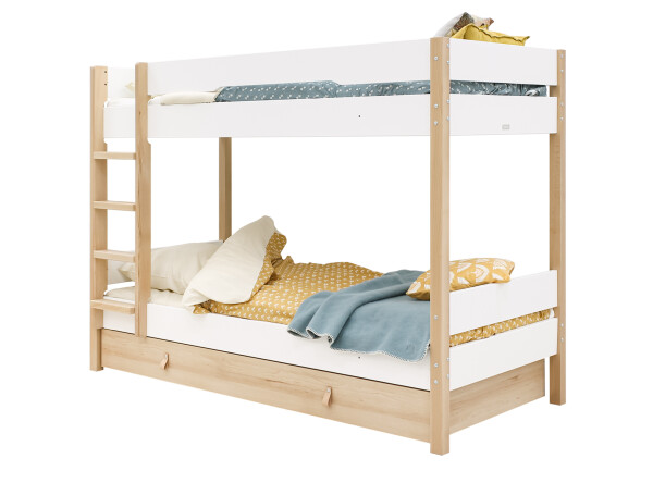 Bunkbed 90x200 Lucas White/Natural