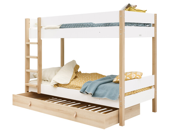 Bunkbed 90x200 Lucas White/Natural