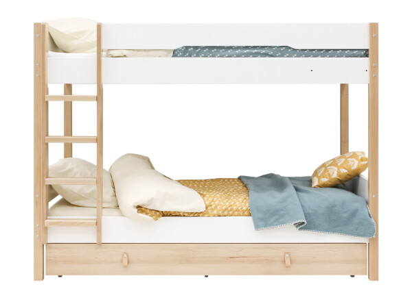Bunkbed 90x200 Lucas White/Natural