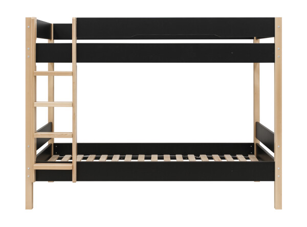 Bunkbed 90x200 Lucas Mat Black/Natural