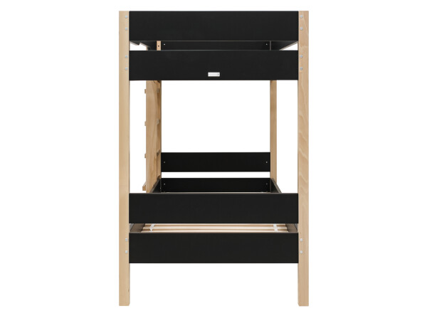 Bunkbed 90x200 Lucas Mat Black/Natural