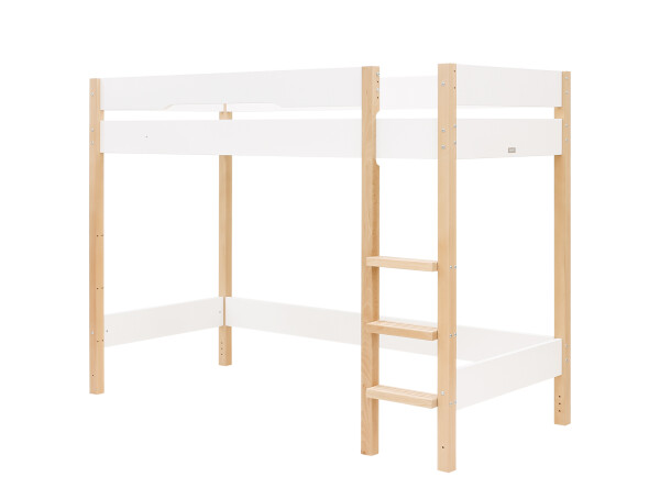 High sleeper 90x200 Lucas White/Natural