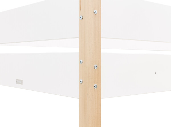 High sleeper 90x200 Lucas White/Natural