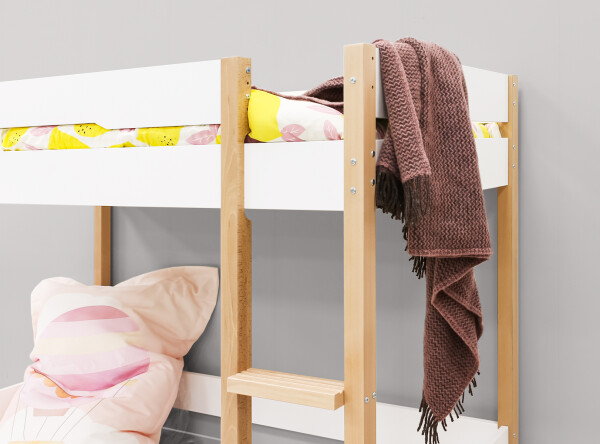 High sleeper 90x200 Lucas White/Natural