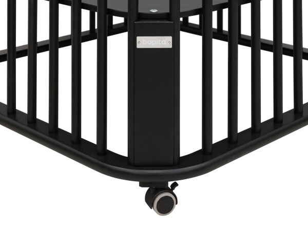 Playpen Caro incl. wheels Mat Black