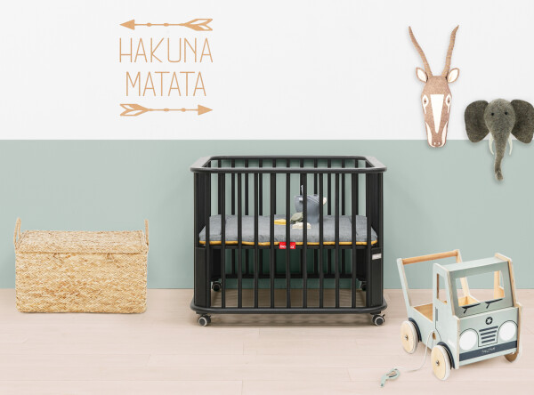 Playpen Caro incl. wheels Mat Black