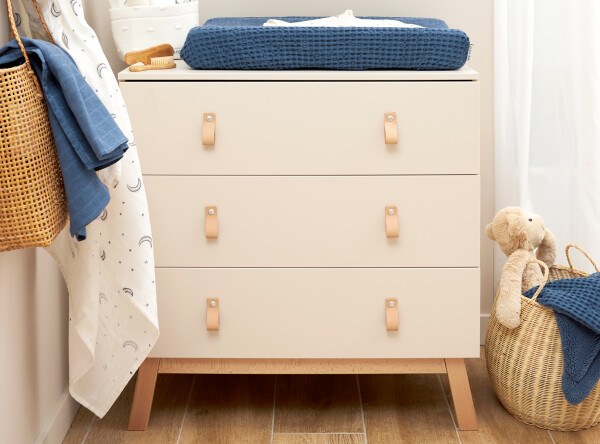 Dresser with 3 drawers Lines Dune/Natural