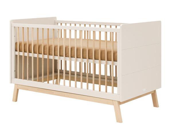 Lines 2 piece nursery furniture set with bench bed Dune/Natural