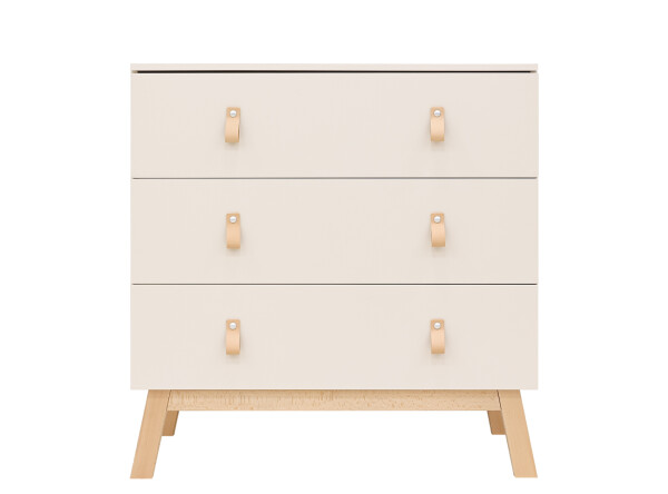Lines 2 piece nursery furniture set with bench bed Dune/Natural