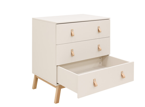 Lines 3 piece nursery furniture set with bench bed Dune/Natural