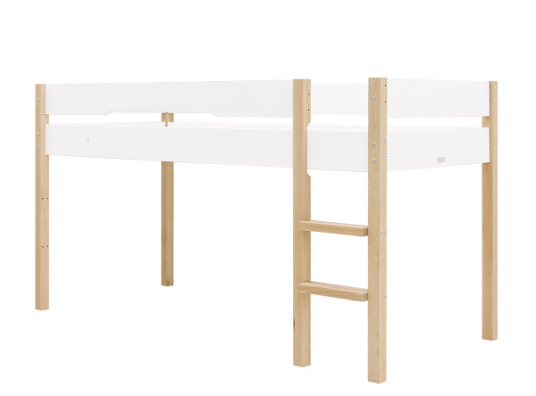 Half high sleeper 90x200 Lucas White/Natural
