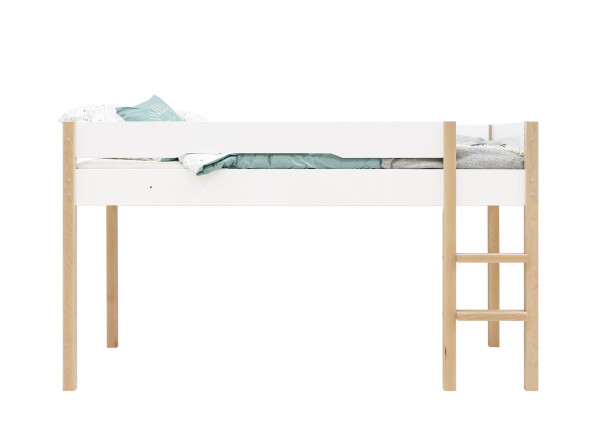 Half high sleeper 90x200 Lucas White/Natural
