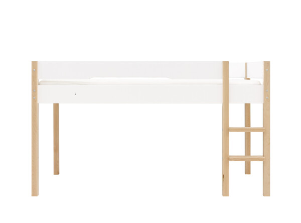 Half high sleeper 90x200 Lucas White/Natural