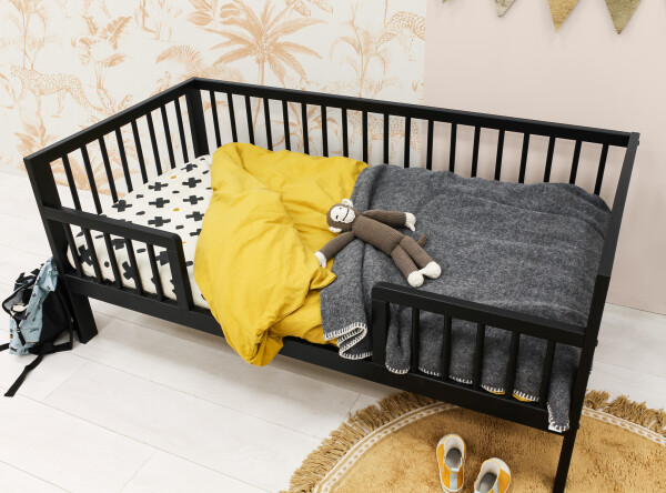 Toddler bed 70x140 Mara Matt Black