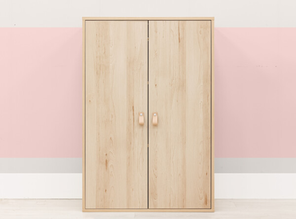2-door cabinet for high sleeper Lucas Natural