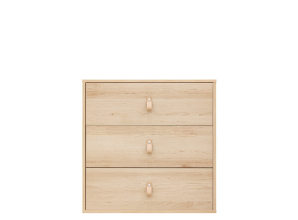 Armoire à tiroirs pour lit mezzanine mi-hauteur Lucas Natural
