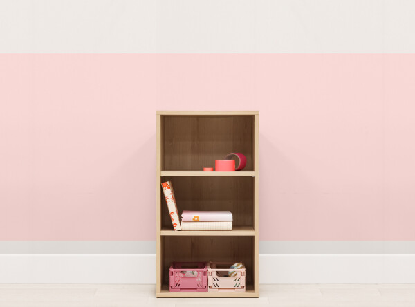 Bookcase narrow for half-high sleeper Lucas Natural
