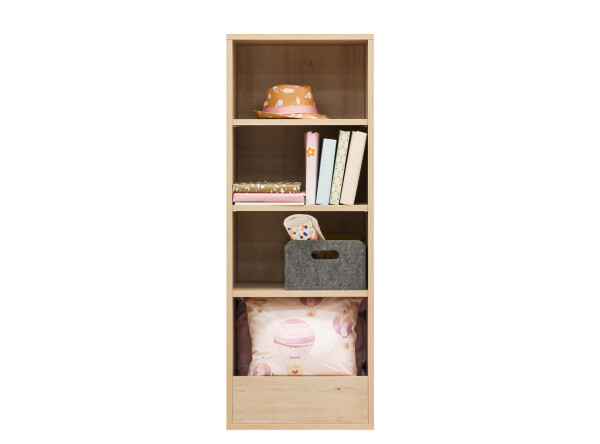Bookcase narrow for high sleeper Lucas Natural