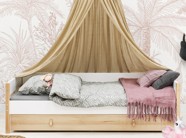Bench bed 90x200 Lucas White/Natural