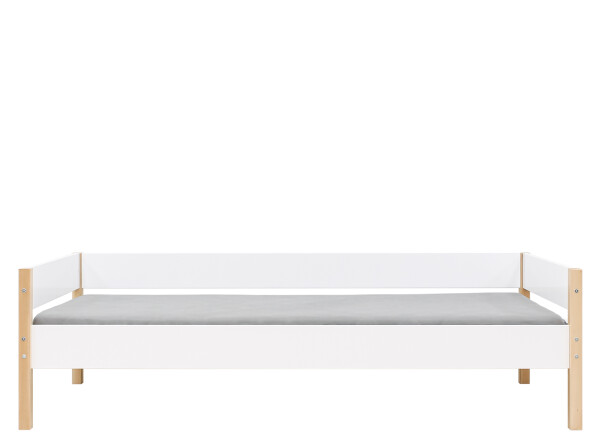 Lit banquette 90x200 Lucas Blanc/Naturel