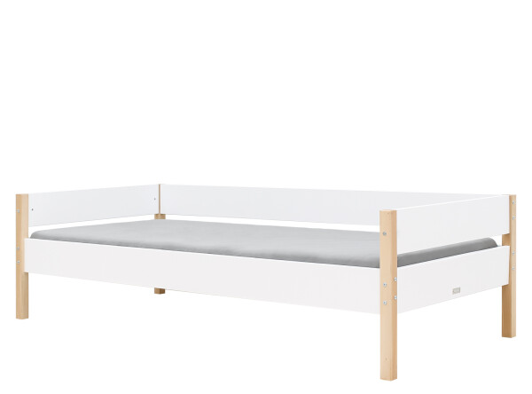 Lit banquette 90x200 Lucas Blanc/Naturel