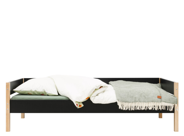 Bench bed 90x200 Lucas Mat Black/Natural