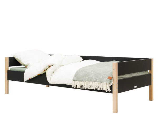 Bench bed 90x200 Lucas Mat Black/Natural