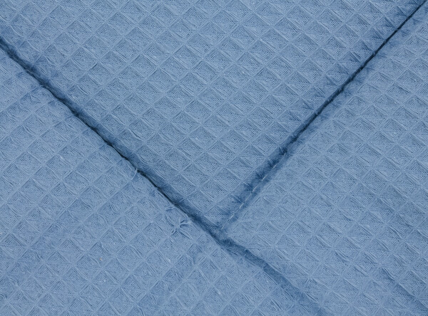 Colchoneta estructura de gofre Gris/Azul
