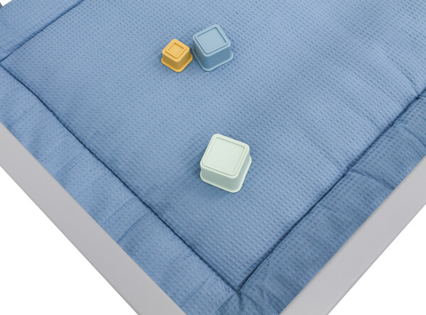 Playpen mat waffle Grey/Blue