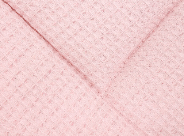 Colchoneta estructura de gofre Crudo/Rosa