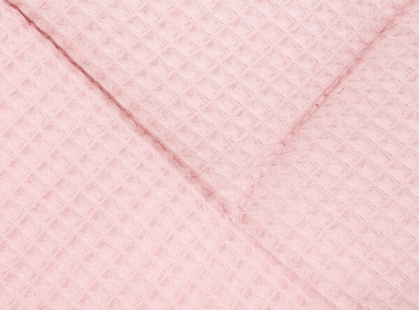Boxkleed wafel Ecru/Roze