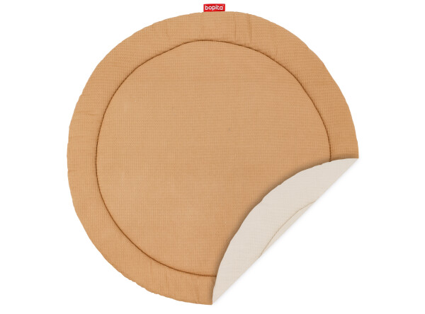 Playpen mat waffle Rondo Camel/Ecru