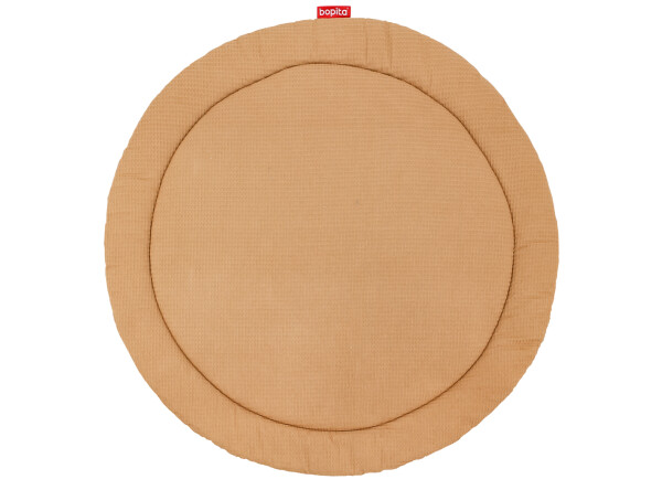 Boxkleed wafel Rondo Camel/Ecru