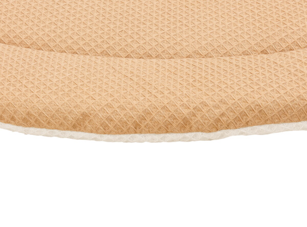 Boxkleed wafel Rondo Camel/Ecru