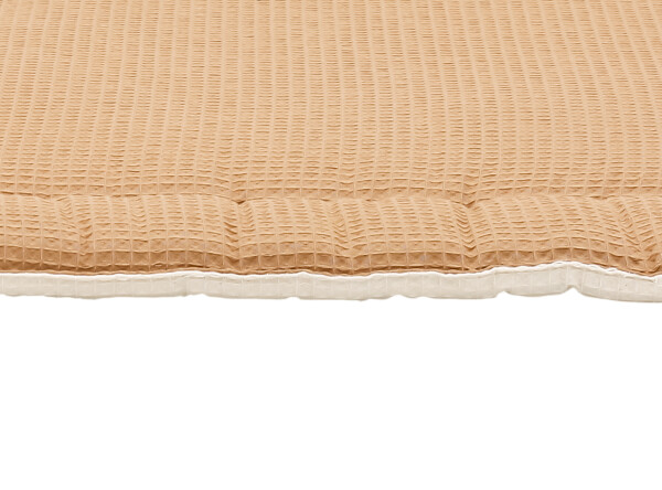 Boxkleed wafel Square Camel/Ecru