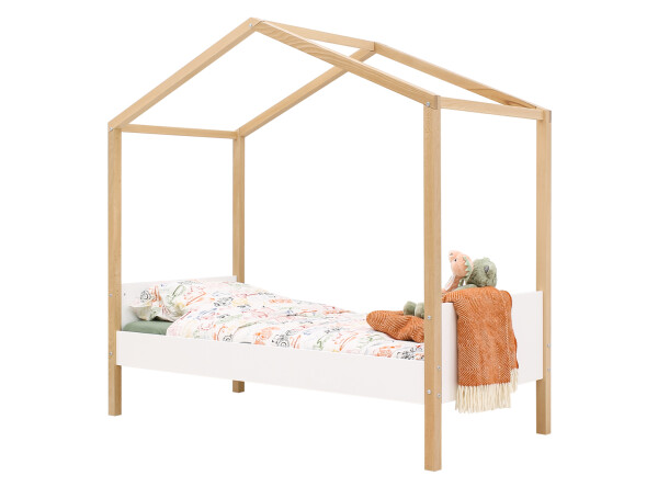 House bed 80x160 Liam White/Natural