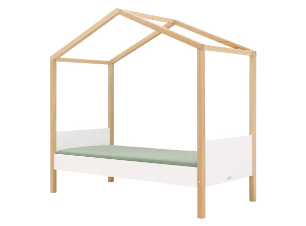 House bed 80x160 Liam White/Natural