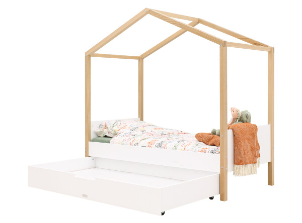 House bed 80x160 Liam White/Natural