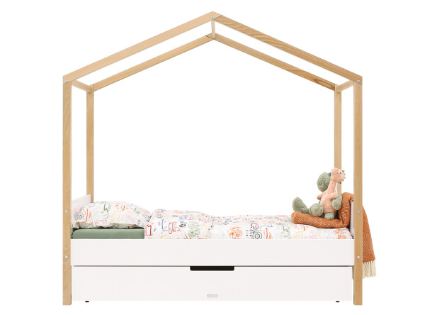 House bed 80x160 Liam White/Natural