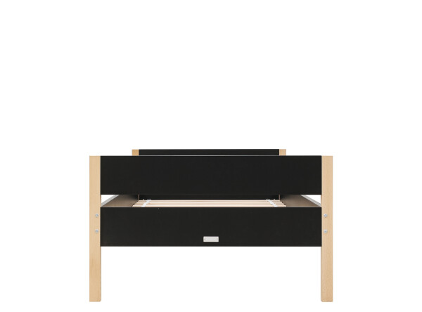 Bed 90x200 Lucas Mat Black/Natural