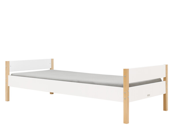 Bed 90x200 Lucas White/Natural