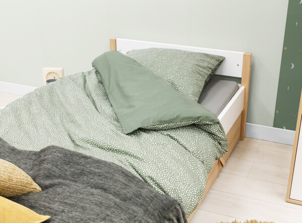 Bed 90x200 Lucas Wit/Naturel